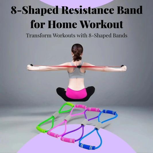 8-Shaped Resistance Band, Stretching Band for Home Workout, Stretch Band for Chest Arm and Shoulder Stretching, Workout Bands, Workout Straps, Fitness Equipment for Home Gym, Training Equipment, Stretching Gear, Home Gym Kit