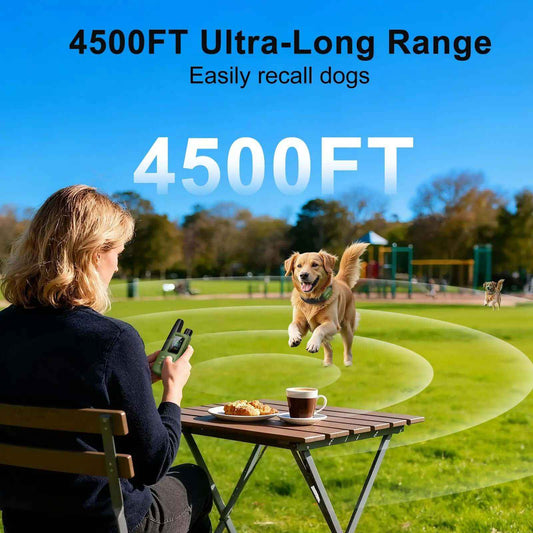 4500FT waterproof dog training collar
