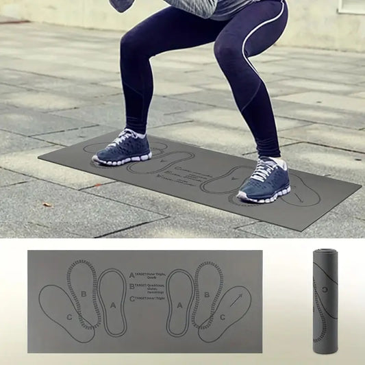 Unisex Anti-Slip Textured Grip Yoga Mat - Wear-Resist, Firm Hold, Durable Knee Support Pad, Impact-Absorbing, Noise-Reducing Functional Mat for Yoga, Squats, Gym Fitness, Impact Absorb