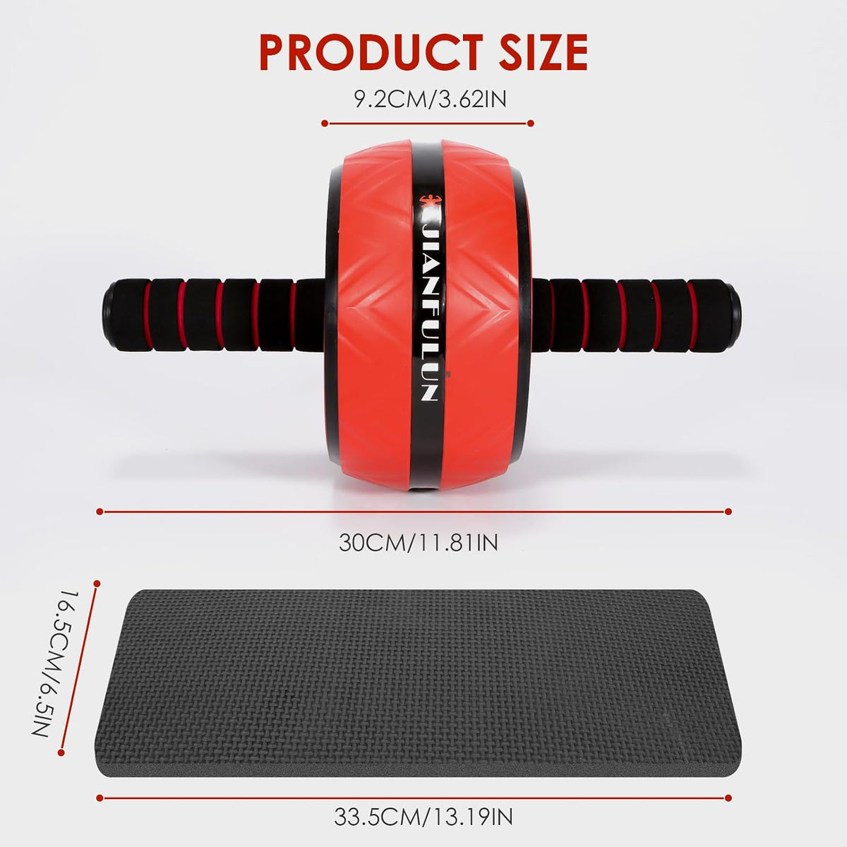 Ab Roller Wheel, Ab Workout Equipment for Abdominal & Core Strength Training, Home Gym Fitness Exercise Wheels for Women Men, with 2 Grip Strength Trainer & Knee Pad Accessories