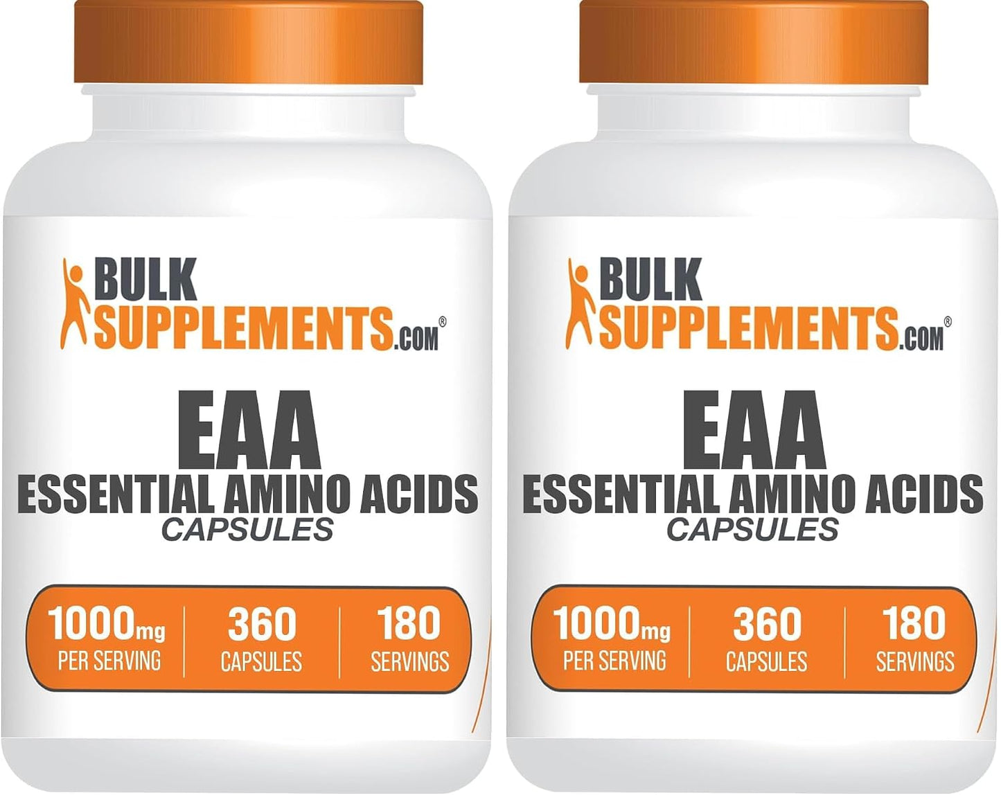 .Com Essential Amino Acids Capsules (EAA) - Amino Acids Supplement - Eaas Amino Acids - EAA Capsules - 1000 Mg Serving - 90 Day Supply (180 Gelatin Capsules)