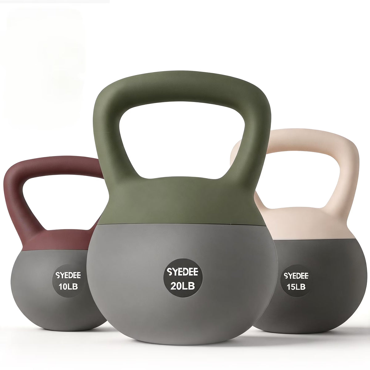 Soft Kettlebell Set –15Lbs Anti-Slip Grip & Wide Handle Design,Soft Kettlebell Set, Gentle Floor-Friendly Impact, for Home Functional Training, Home Gym