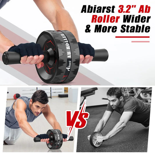 Ab Roller Wheel | Core Strength & Ab Training Equipment with Knee Pad
