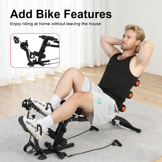 Multi-Functional Adjustable Ab Workout Bench – Sit-Up & Push-Up Exercise Chair for Home Fitness