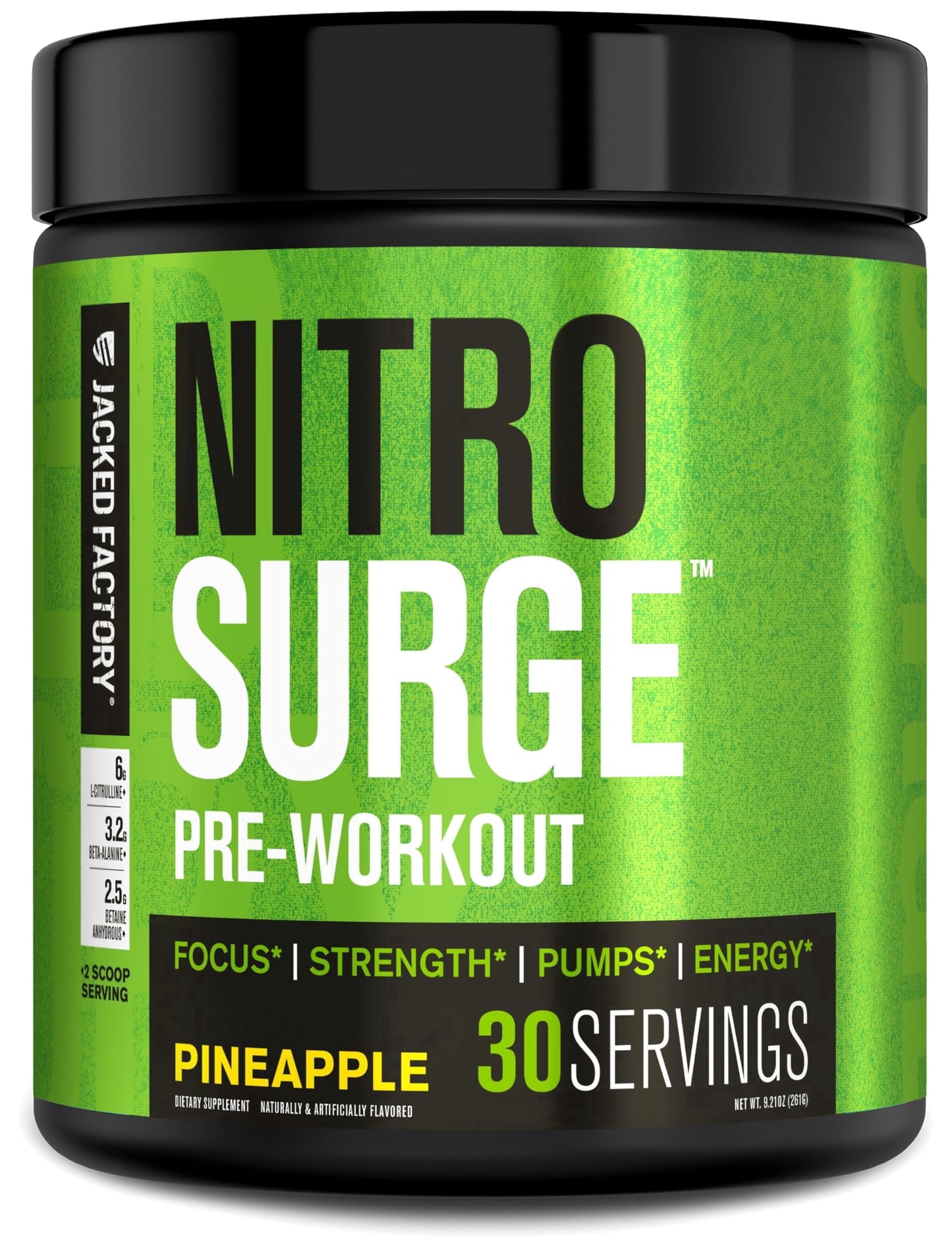 NITROSURGE Pre Workout Supplement - Endless Energy, Instant Strength Gains, Clear Focus and Intense Pumps - NO Booster & Powerful Preworkout Energy Powder - 30 Servings, Black Cherry