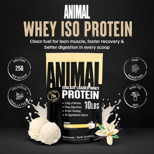Whey Isolate Protein Powder, 25G High Protein | Vanilla 10LB
