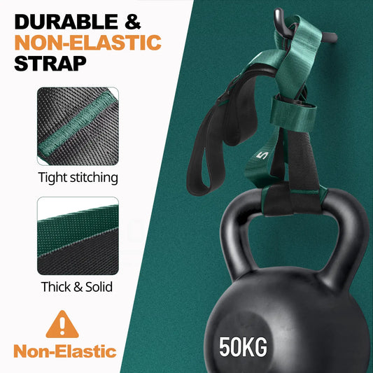 Trideer Stretching Strap for Physical Therapy, Non-Elastic Yoga Strap with 10 Loops, Durable Nylon Stretch Bands for Rehabilitation, Exercise, Pilates, Leg Stretcher with Training Manual and Poster