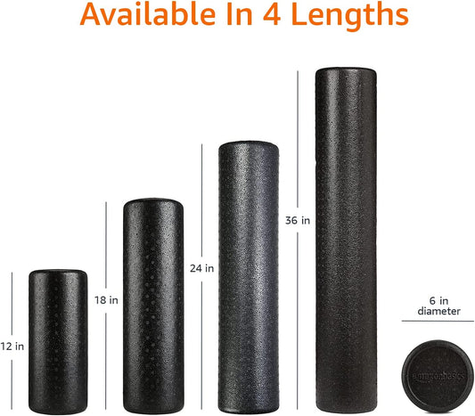 High Density Foam Roller for Exercise and Recovery, 18 Inches, Blue Speckled