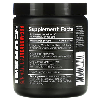 JNX Sports® the Curse Pre Workout Powder Watermelon Pre Workout Mix for Energy and Focus, 50 Serves