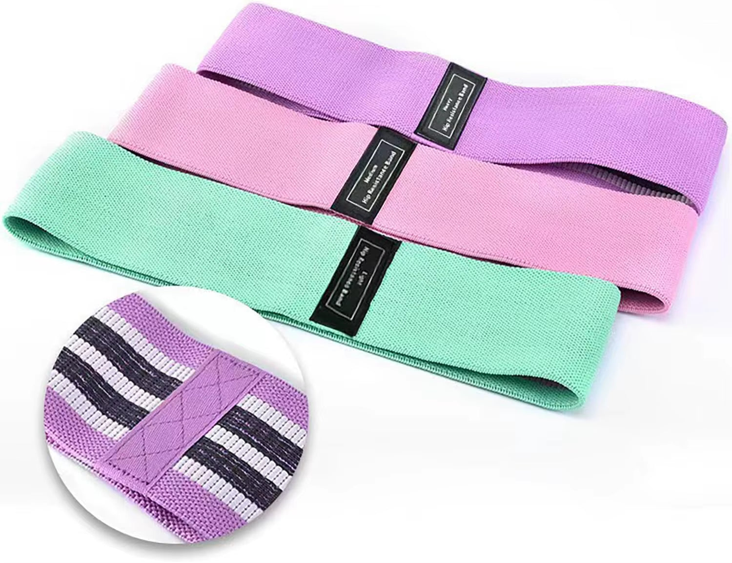 Resistance Bands for Working Out, Fabric Exercise Bands for Legs and Butt, Workout Bands for Women and Men for Yoga Starter Set