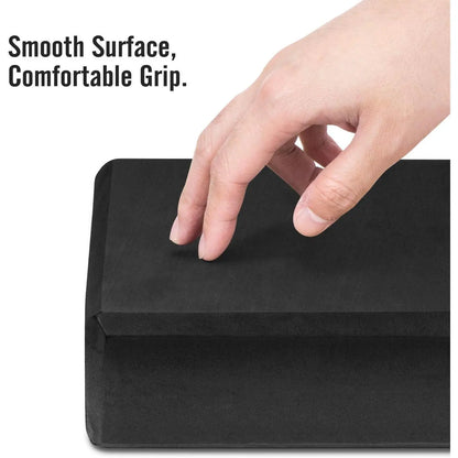 Yoga Blocks 2 Pack (9"X6"X3"), Supportive High-Density EVA Foam with Beveled Edges, Moisture-Proof Props to Gain Strength & Achieve Better Flexibility, Gym, Fitness, Great for Fitness Routines, Yoga Equipment, Pilates Workout Equipment