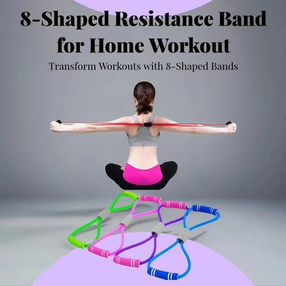 8-Shaped Resistance Band, Stretching Band for Home Workout, Stretch Band for Chest Arm and Shoulder Stretching, Workout Bands, Workout Straps, Fitness Equipment for Home Gym, Training Equipment, Stretching Gear, Home Gym Kit