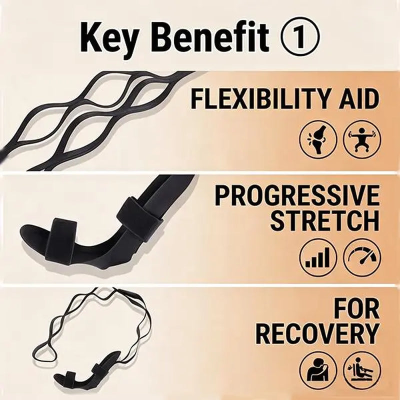 Adjustable Ankle Elastic Band - Lower Body Exercise Trainer, Stretching Tool, Portable Stretch Band for Leg Strength & Flexibility Training, Yoga Equipment