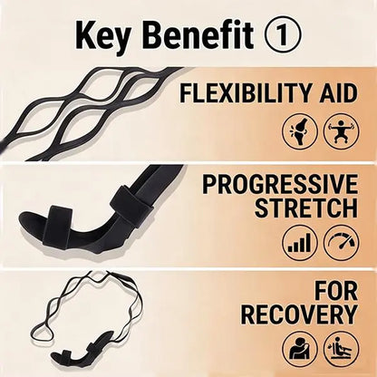 Adjustable Ankle Elastic Band - Lower Body Exercise Trainer, Stretching Tool, Portable Stretch Band for Leg Strength & Flexibility Training, Yoga Equipment