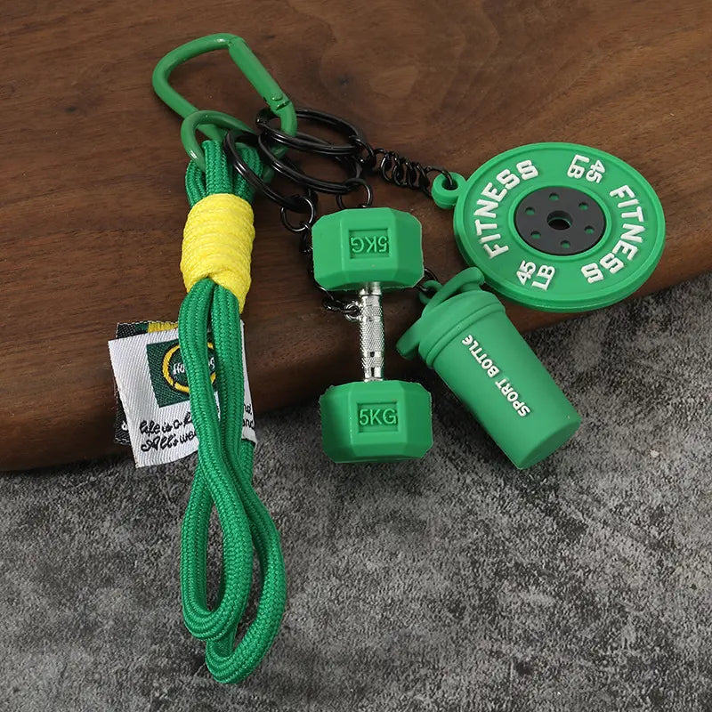 Fitness Keychain, Dumbbell & Weights Keychain, Gym Bag Charms & Fitness Accessories for Women and Men, Cute Mini Keychains for the Gym, Perfect Workout Gifts for Gym Enthusiasts