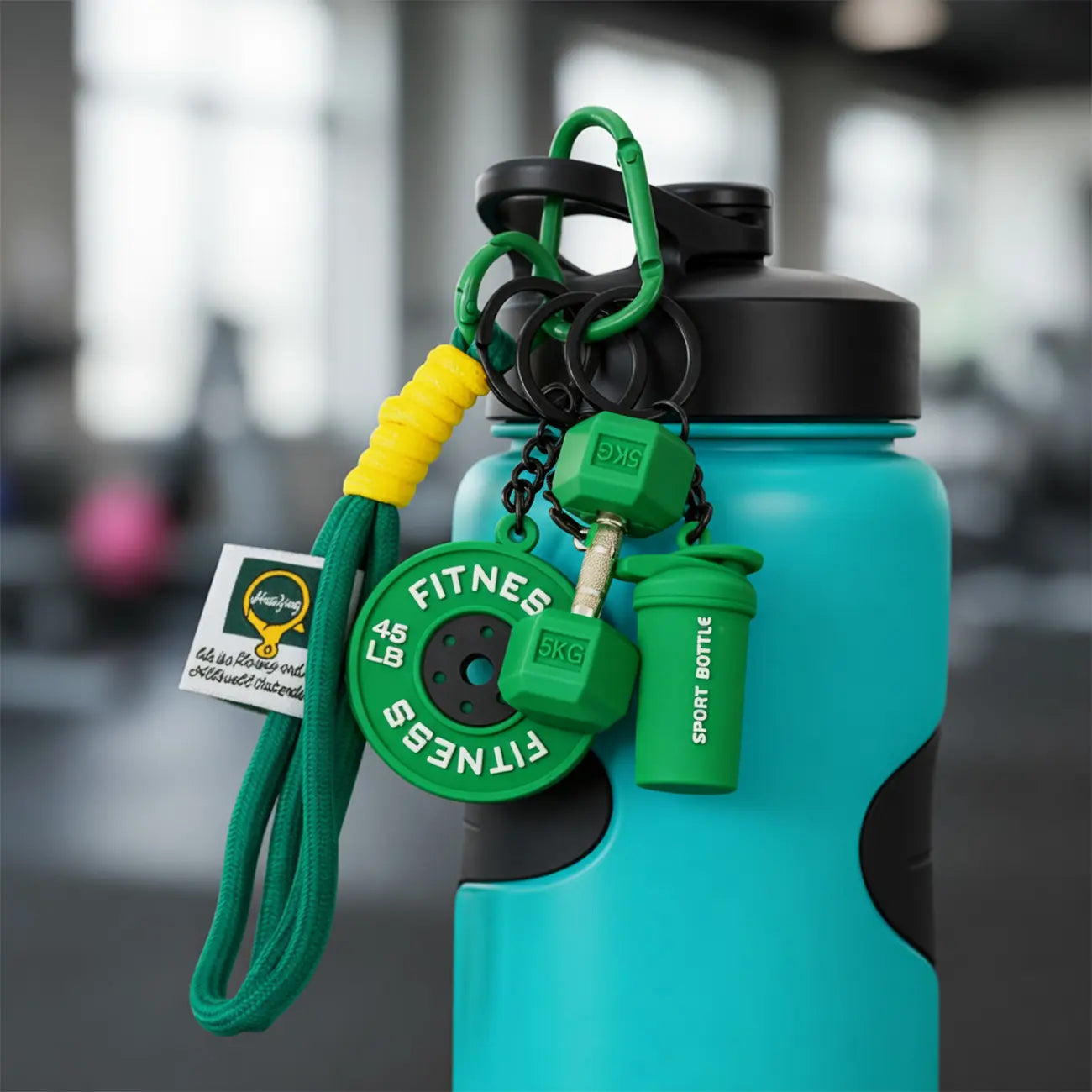 Fitness Keychain, Dumbbell & Weights Keychain, Gym Bag Charms & Fitness Accessories for Women and Men, Cute Mini Keychains for the Gym, Perfect Workout Gifts for Gym Enthusiasts
