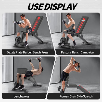 Adjustable Weight Bench, Exercise Dumbbells Bench for Full Body Workout,Foldable Workout Bench for Home Gym Maximum Weight 660 Lbs