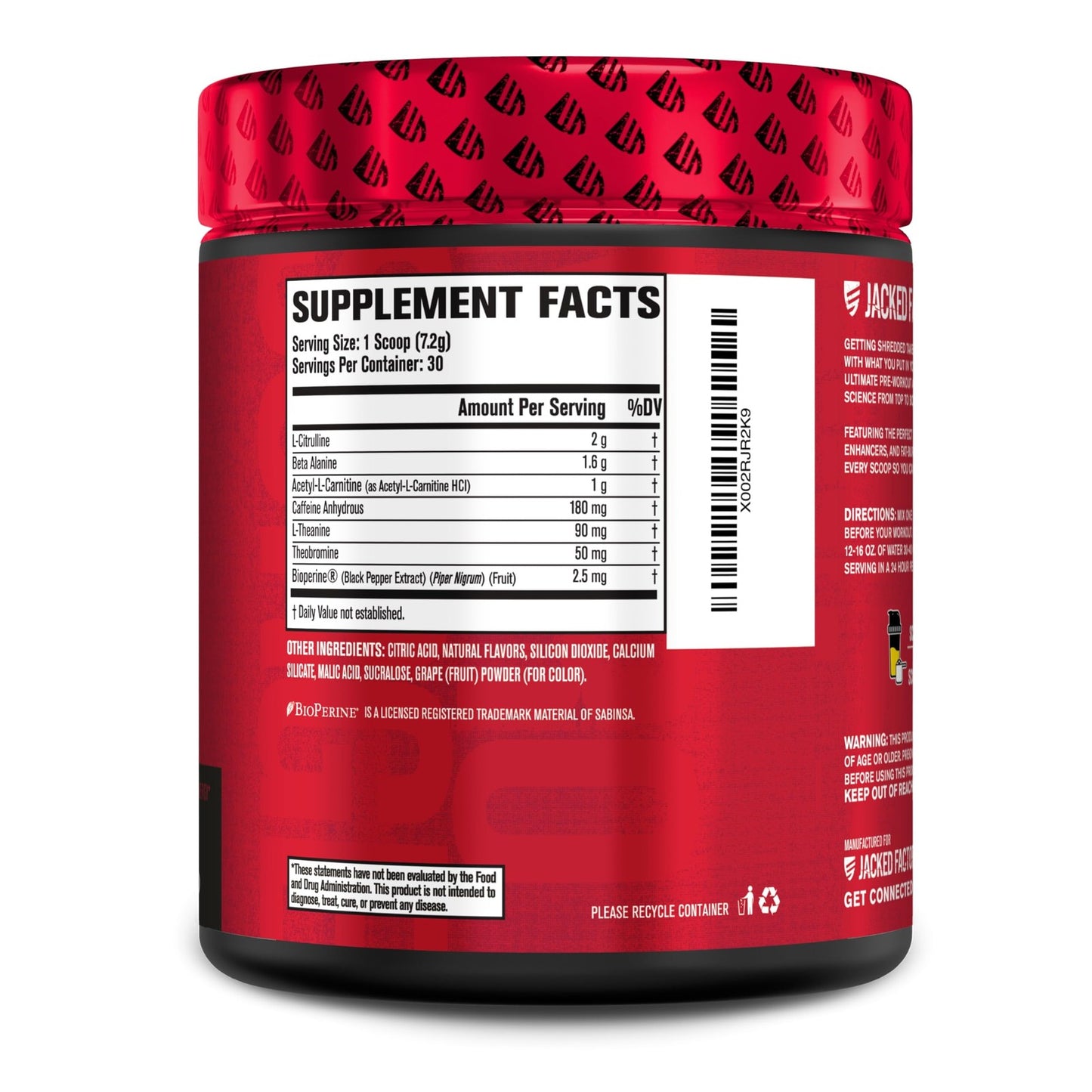 Jacked Factory NITROSURGE Shred Pre Workout Supplement - Energy Booster, Instant