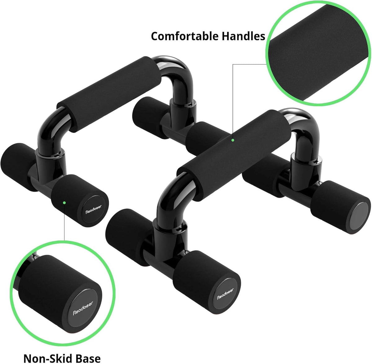 Push up Bars Gym Exercise Equipment Fitness 1 Pair Pushup Handles with Cushioned Foam Grip and Non-Slip Sturdy Structure Push up Bars for Men & Women