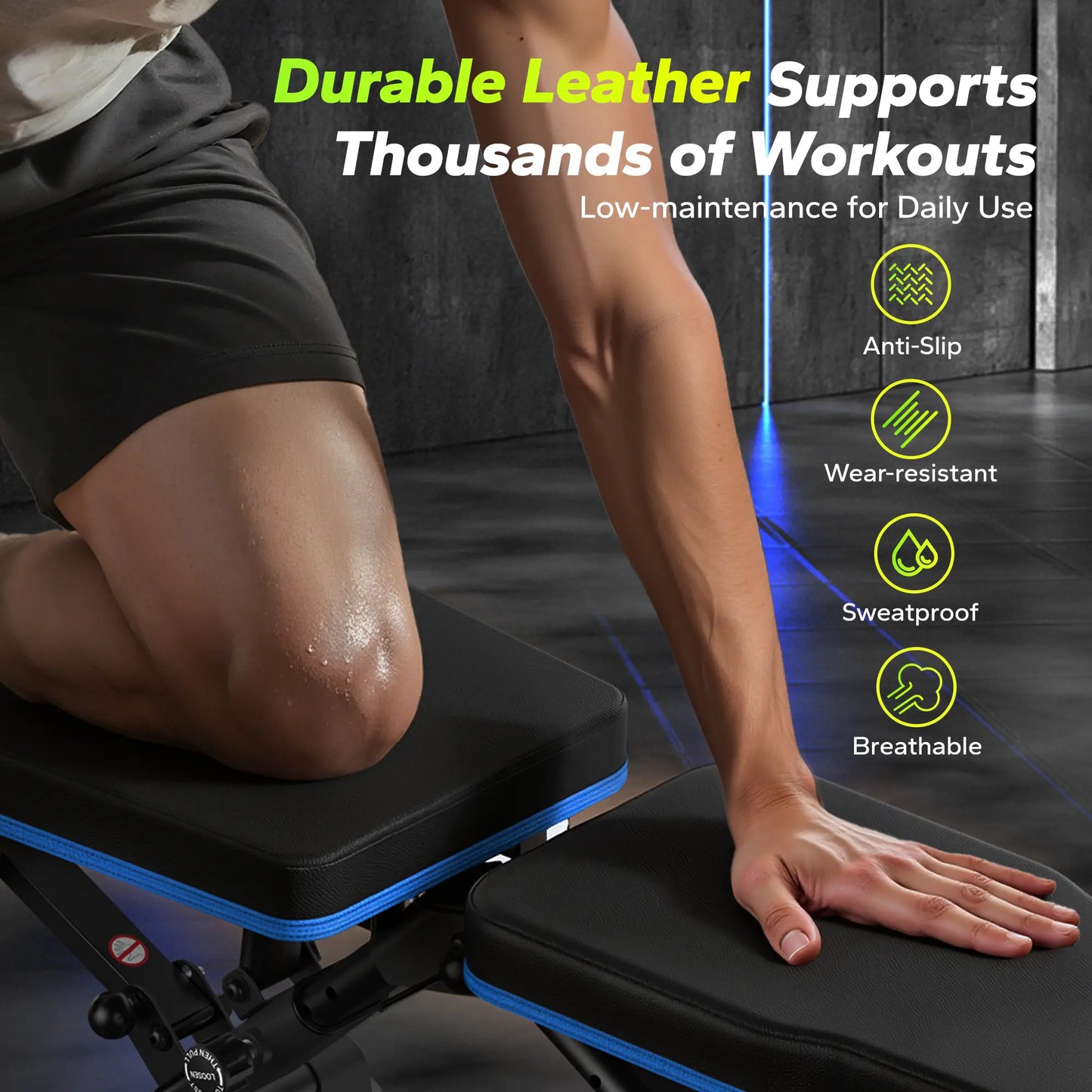 Merach Weight Bench, Foldable Weight Benches for Home Gym with 990 LBS, Adjustable Weight Bench with 72 Training Angles, Incline Bench Press for Full Body Backtoschool