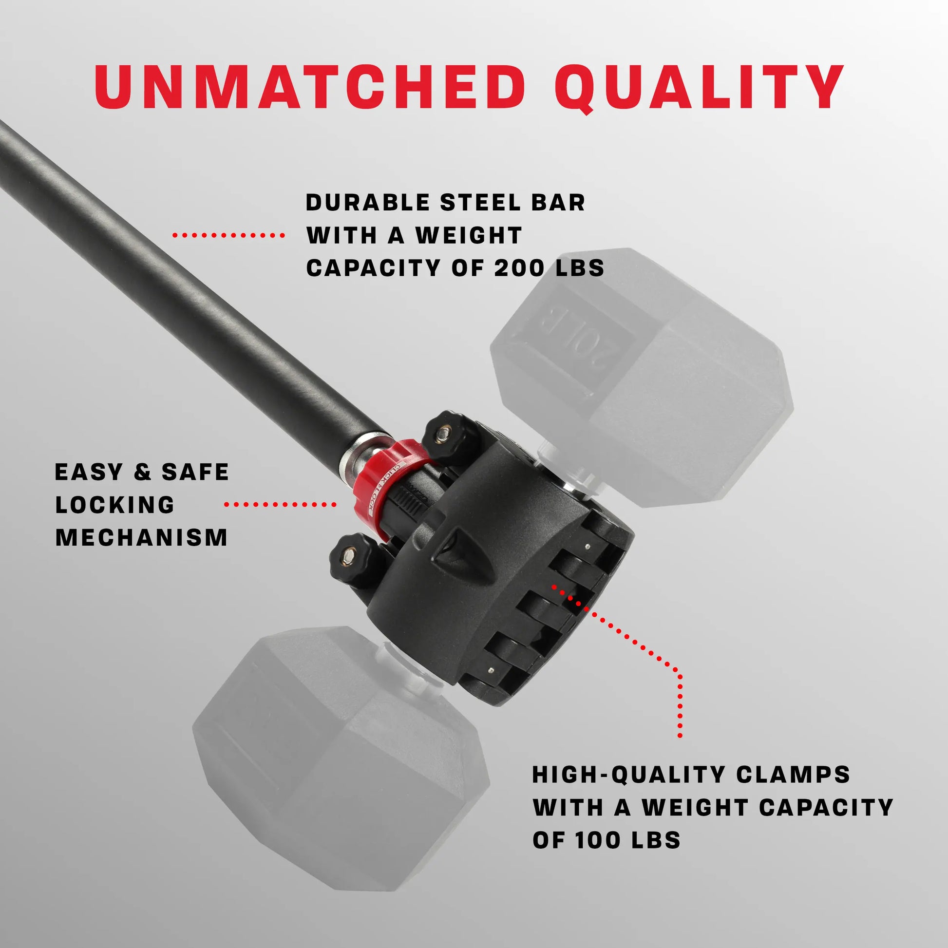 PRCTZ Modular Training Barbell and Curl Bar Combo, Adjustable Dumbbell to Barbell Weight Bar ,Curl Bar, and Macebell Converter, Built-In Resistance Tube Adapter, up to 200 Lb. Capacity