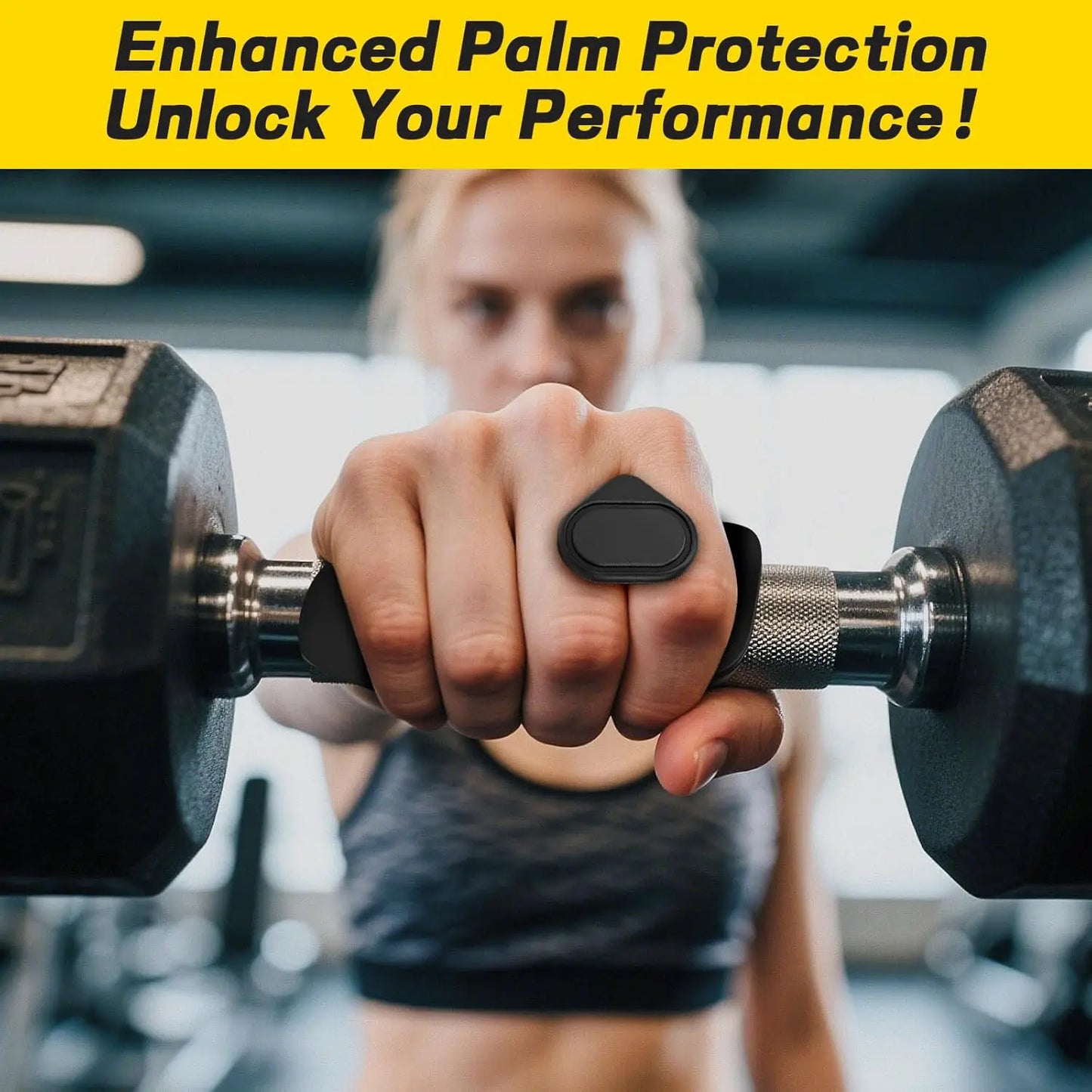 Ergonomic Non-Slip Workout Grips, Gym Weightlifting Pads for Men and Women, Palm Protection for Deadlifts and Fitness Training, Gym Accessories