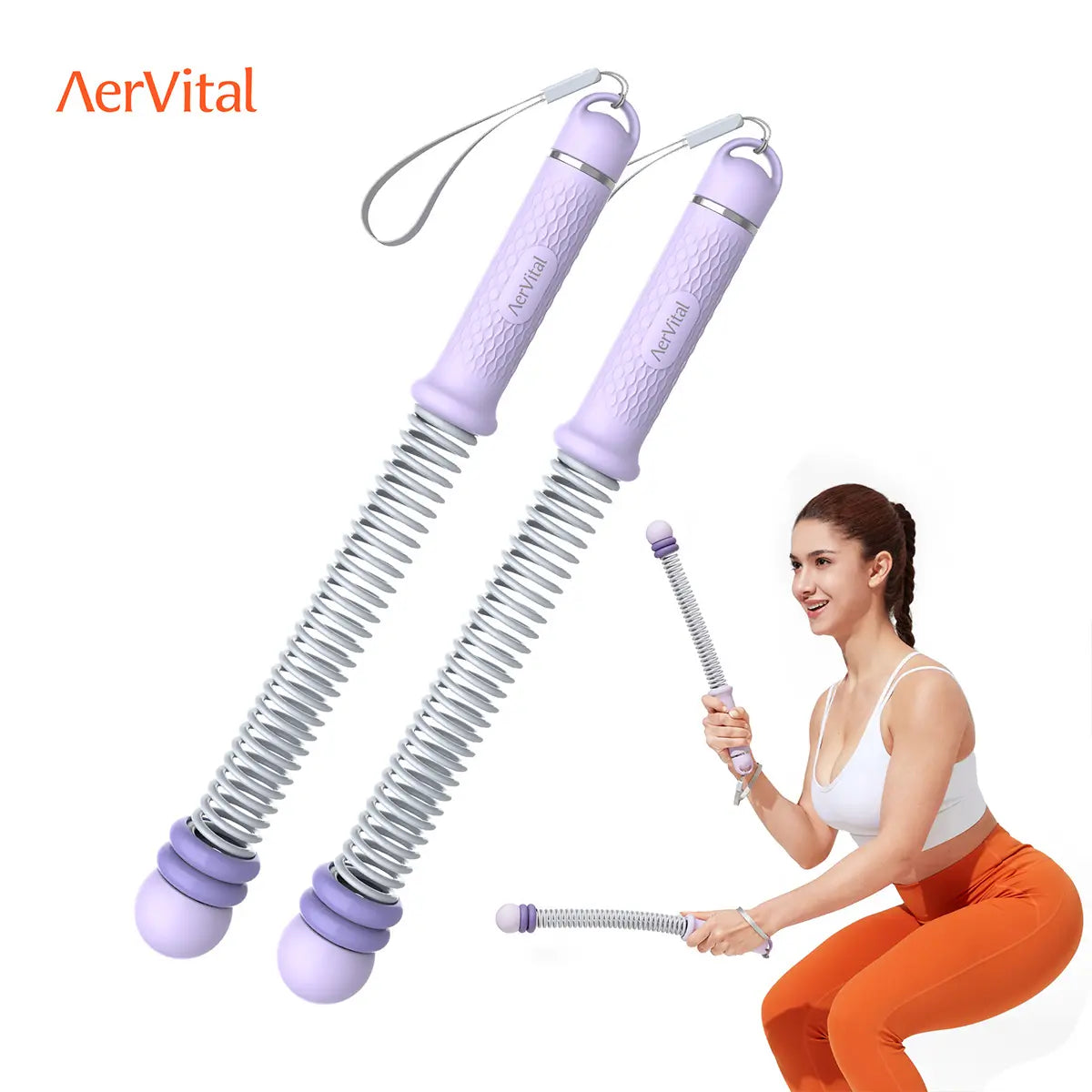 Aervital 2026 New Cordless Battle Ropes for Home Gym Full Body Workout Ropes for Men Women No Jump Ideal for HIIT Training Equipment & Festival Gift, Pink