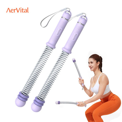Aervital 2026 New Cordless Battle Ropes for Home Gym Full Body Workout Ropes for Men Women No Jump Ideal for HIIT Training Equipment & Festival Gift, Pink