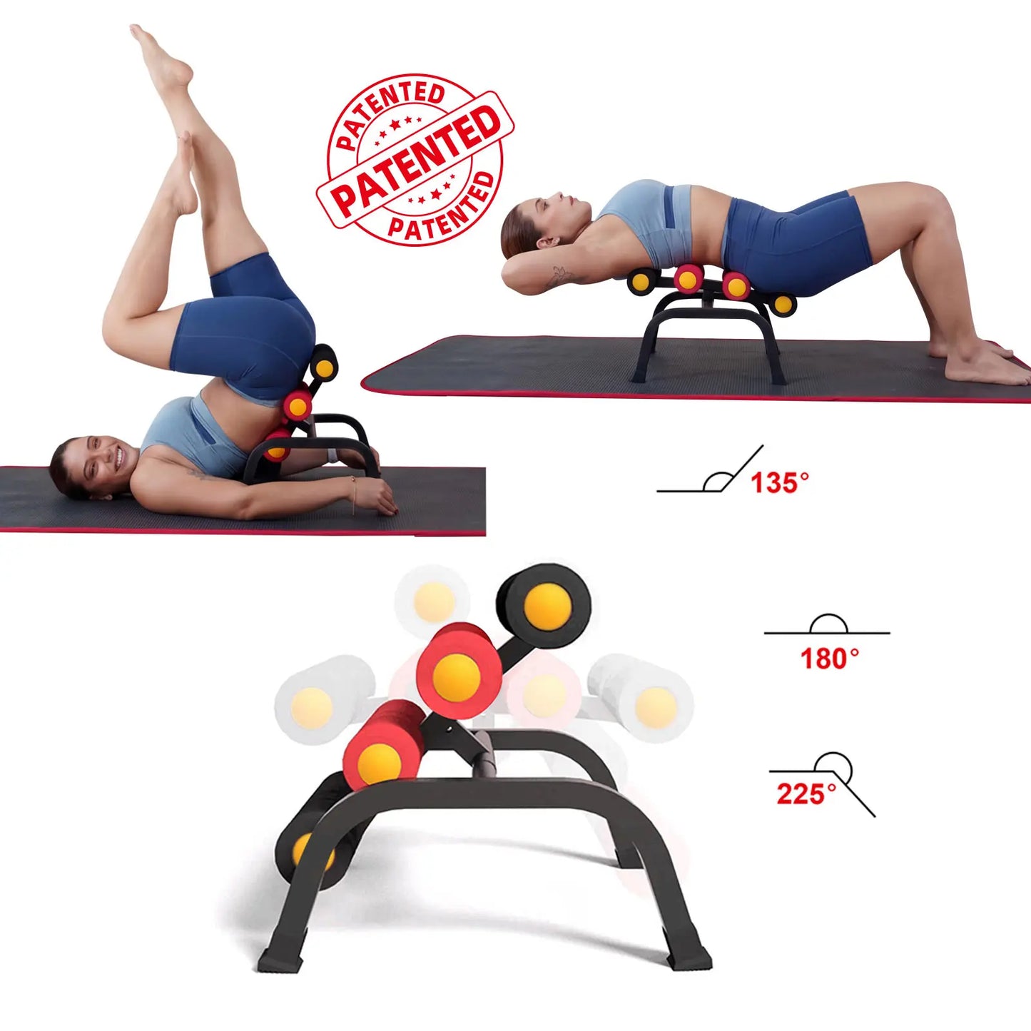 Magic BB Mini Inversion Table,Back Trainers,Glutes Trainer Machine, Waist & Back Exercise Machine for Lower Back, Strength Training Inversion Machine for Relaxation Foam Rollers