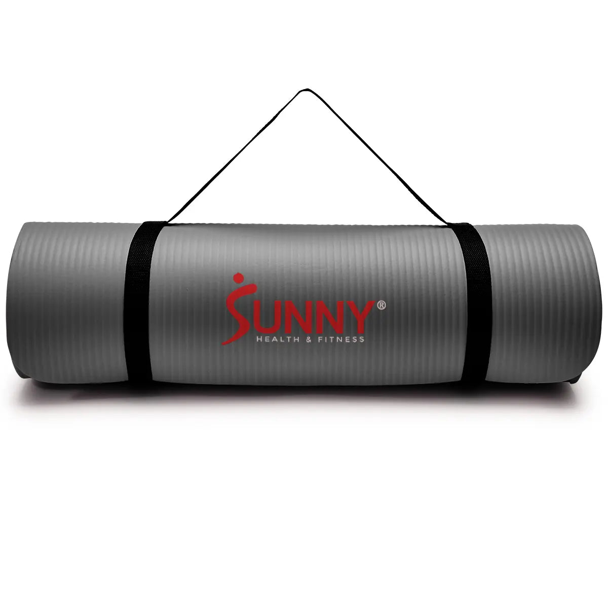 SUNNY 0.5" Thick Yoga Mat Home Gym Workout Fitness 74" X 24" Lightweight Portable Roll up Exercise Mat Non-Slip Textured Cushion Durable Tear Resistant Sweat and Water Resistant for Yoga Pilates Stretching Meditation Indoor and Outdoor Use
