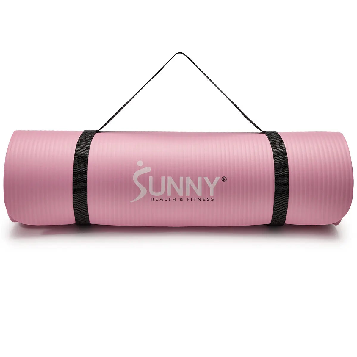 SUNNY 0.5" Thick Yoga Mat Home Gym Workout Fitness 74" X 24" Lightweight Portable Roll up Exercise Mat Non-Slip Textured Cushion Durable Tear Resistant Sweat and Water Resistant for Yoga Pilates Stretching Meditation Indoor and Outdoor Use