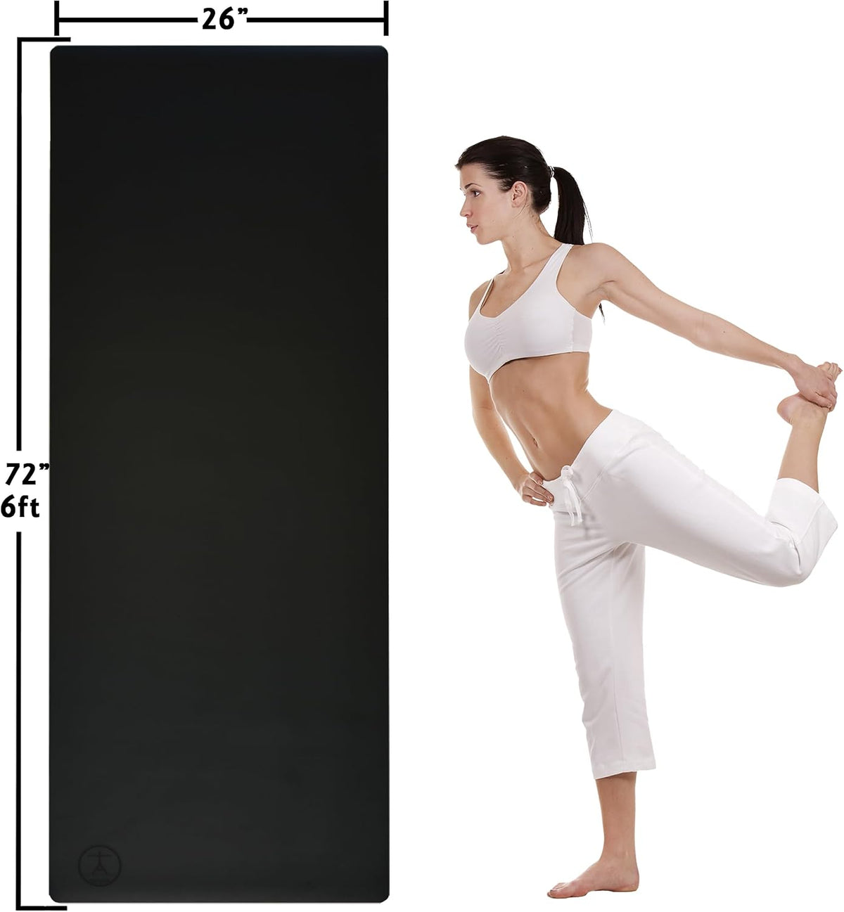 Hot Yoga Mat Non Slip-Professional Grade Natural Rubber Yoga Mat, Pliates Mat, Stretching Mat or Exercise Mats for Home Workout. Nonslip for Hot and Sweaty Classes. Includes Yoga Strap for Carrying and Stretching Too.