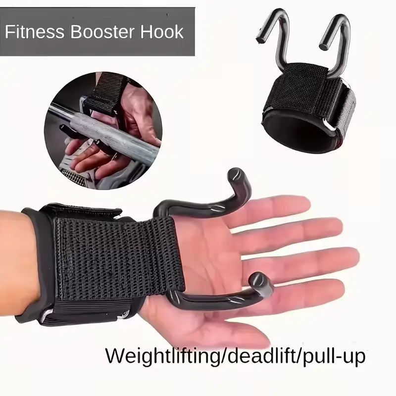 2Pcs Fitness Training Hooks, Anti-Slip Wrist Support Hooks, Pull-Up Assistance, Strength Training, Thickened Wrist Guards, Gym Equipment, Wrist Cuffs Gym, Workout Accessories