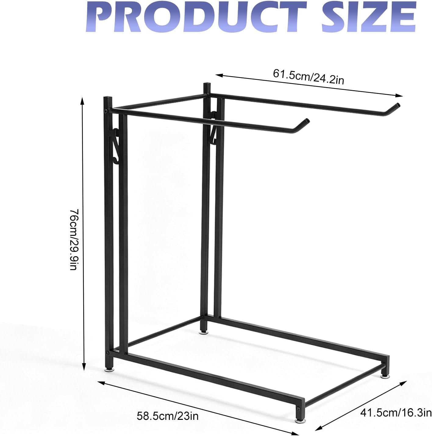Exercise Ball Holder Stability Ball Rack with Hooks Space-Saving Medicine Ball Rack Garage Stability Ball Organizer Stand Home Gym Organizer and Storage Rack for Resistance Bands and Equipment