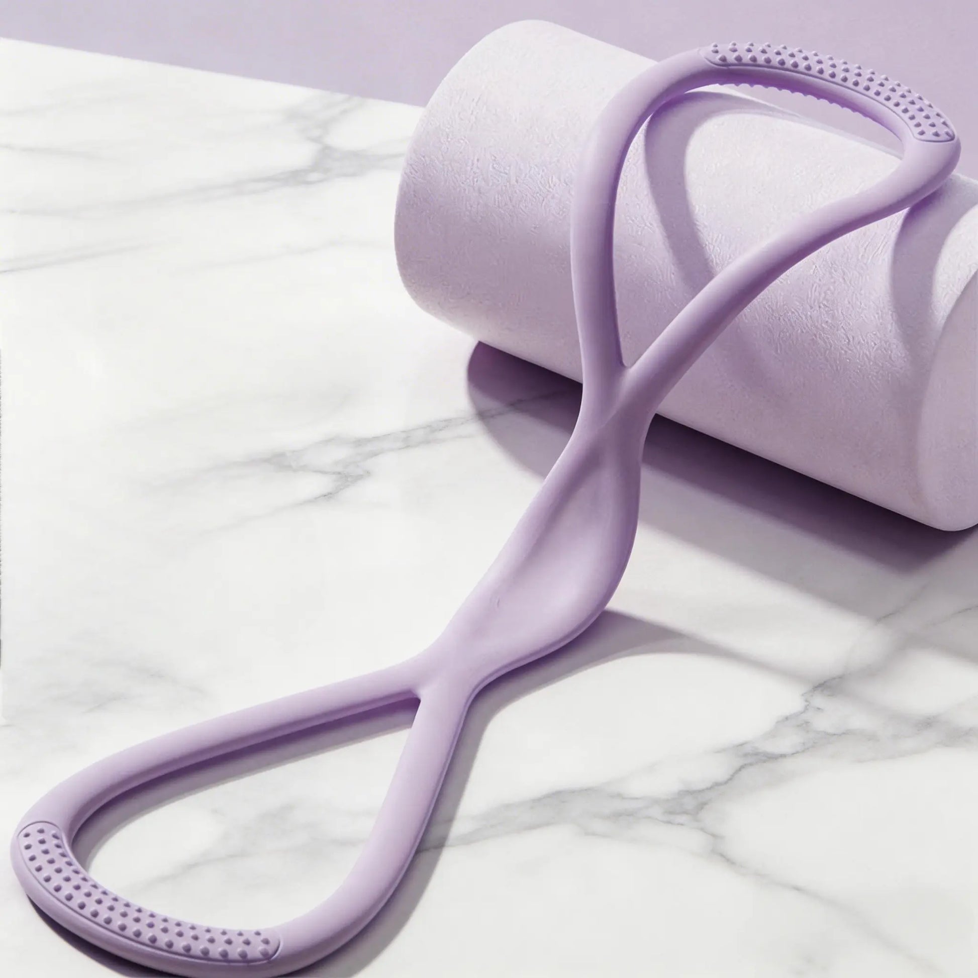 Figure 8 Elastic Resistance Band with Handles, Silicone Stretch Band for Home Use & Daily Outdoor Stretching