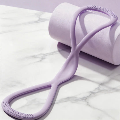 Figure 8 Elastic Resistance Band with Handles, Silicone Stretch Band for Home Use & Daily Outdoor Stretching