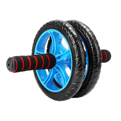 Ab Roller Abdominal Core Trainer with Mat - Ab Crunch Trainer, Plastic Dual-Wheel Exercise Wheel Set, Portable & Easy Assembly, Silent Stability, Anti-Skid Wear-Resistant, Quiet & Floor-Friendly for At-Home Gym Core Strength Training, Ab Workout Equipment