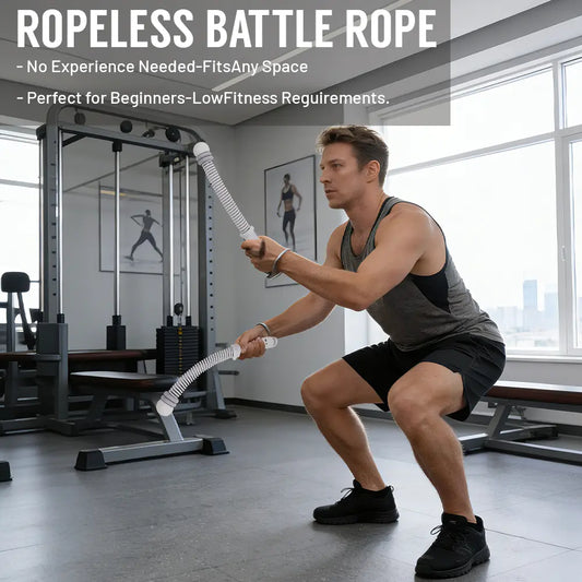 FINDAMAZE Cordless Battle Ropes for Home Gym - Cordless Training Rope Fitness Equipment for Men & Women, Weighted Workout Ropes for HIIT, No-Jump Full-Body Exercise, Ideal for Fitness Enthusiasts Workout Equipment Training Equipment & Festival Gift