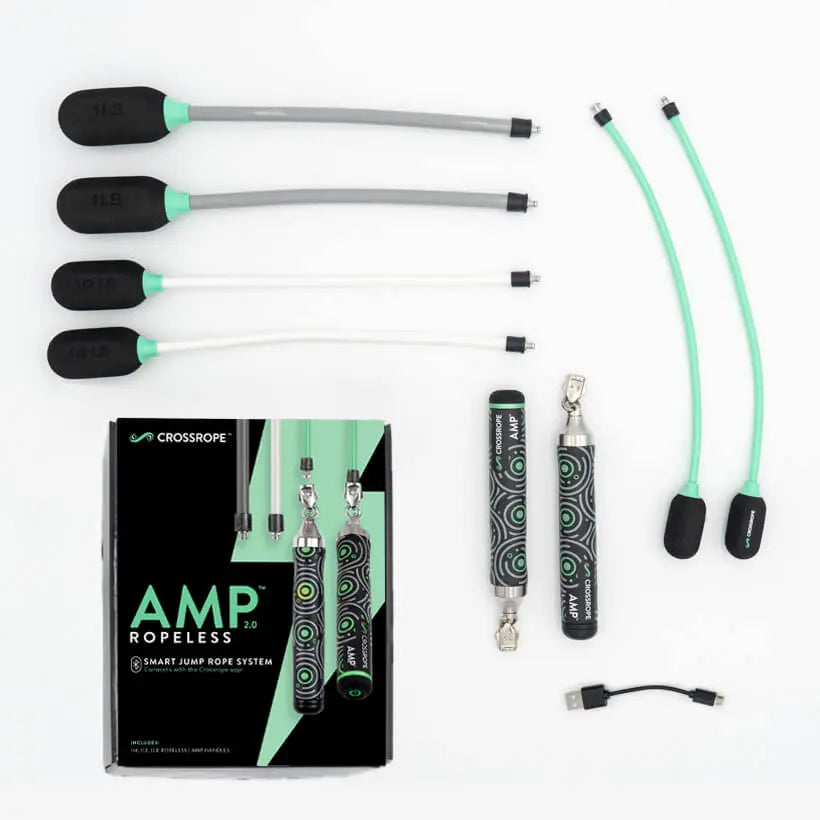 Ropeless AMP Bluetooth Jump Rope Set for Tight-Space Workouts with App Connectivity