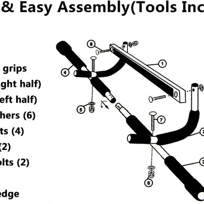 Doorway Chin up Bar Pull up Bar Sit up Mutil-Function Home Gym Strength Training