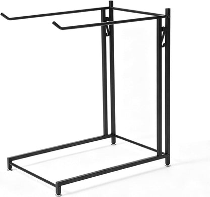 Exercise Ball Holder Stability Ball Rack with Hooks Space-Saving Medicine Ball Rack Garage Stability Ball Organizer Stand Home Gym Organizer and Storage Rack for Resistance Bands and Equipment