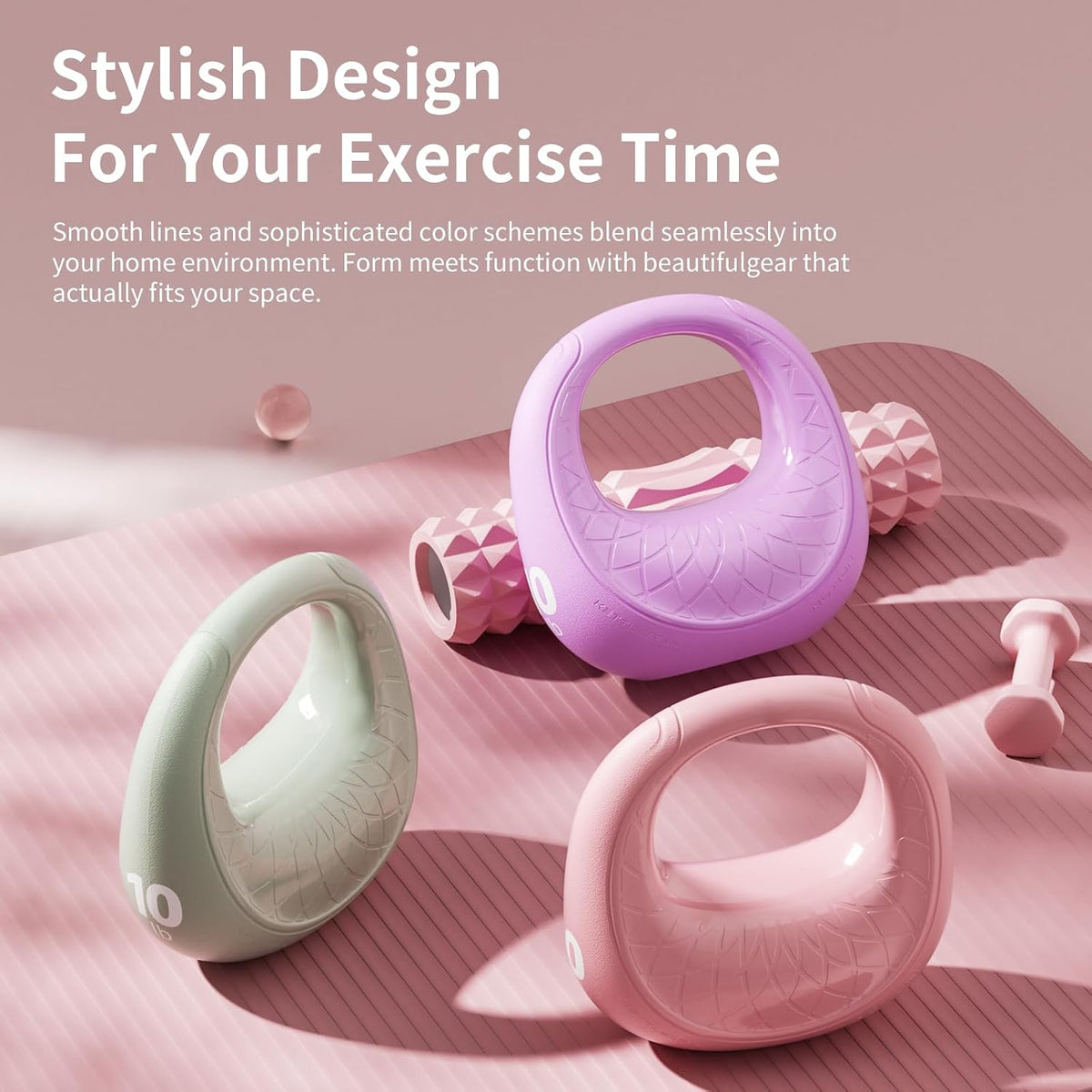 Soft Kettlebell, Kettlebells Anti-Slip Grip with Cushioned Impact-Resistant Base, Strength Training Kettlebells Sets for Home Workouts, Kettlebell for Women/Men/Beginners (6LB/10LB/15LB)