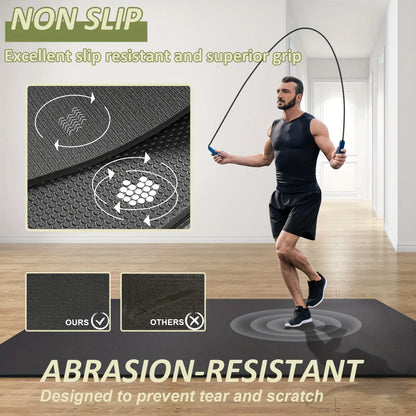 Large Anti-Slip Floor Protection Mat,Fitness Equipment Fitness Sports Mat, Floor Mat, Fitness Mat Non-Slip Highly Durable Underlay Mat Protective Mat for Treadmills