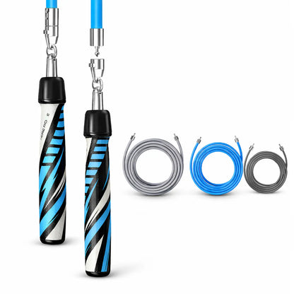 Hererope 3-In-1 Interchangeable Weighted Jump Rope Set for Fitness, Boxing & Cardio Training – Men & Women