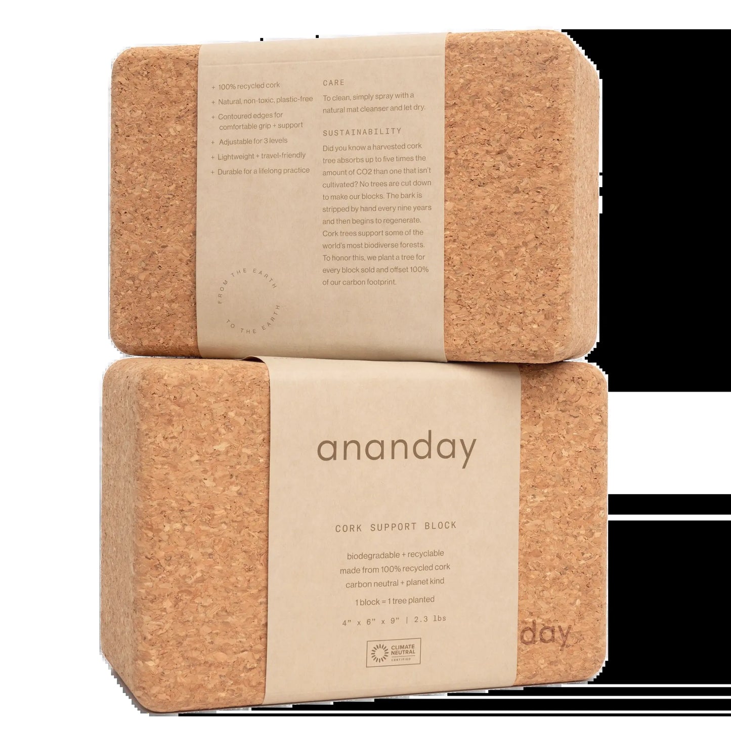 Cork Yoga Block Set