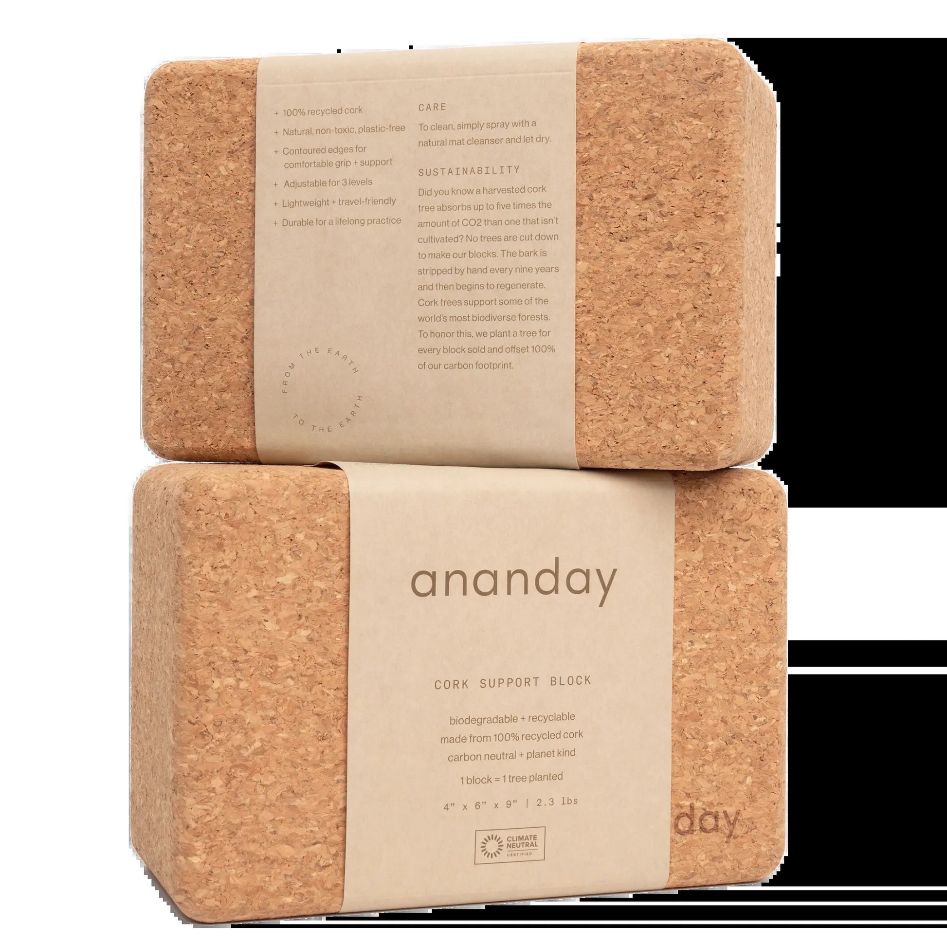 Cork Yoga Block Set