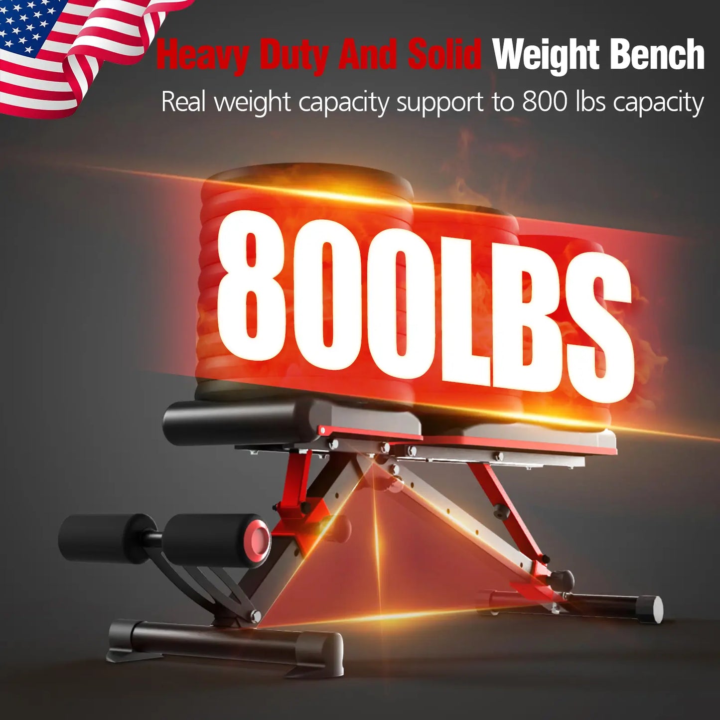 HARISON Heavy Duty Adjustable Weight Bench with Leg Extension & Preacher Pad, Full Body Strength Training Equipment for Home Gym Press Chest Machine Gym Reaper Max Bench Adjustable Foldable Weight Bench