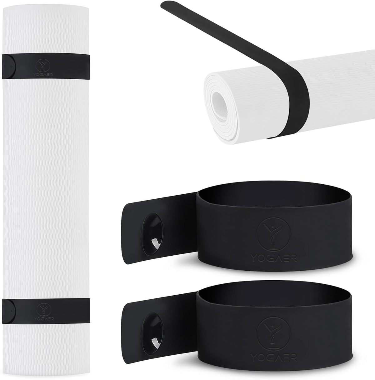 Yoga Mat Carrier Strap, Adjustable Thick Straps Sling for Carrying Large Mats, Stretching Band