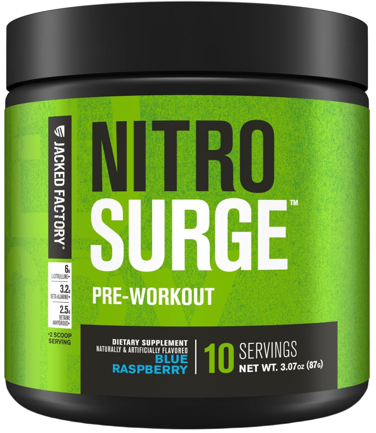 NITROSURGE Pre Workout Supplement - Endless Energy, Instant Strength Gains, Clear Focus and Intense Pumps - NO Booster & Powerful Preworkout Energy Powder - 30 Servings, Black Cherry