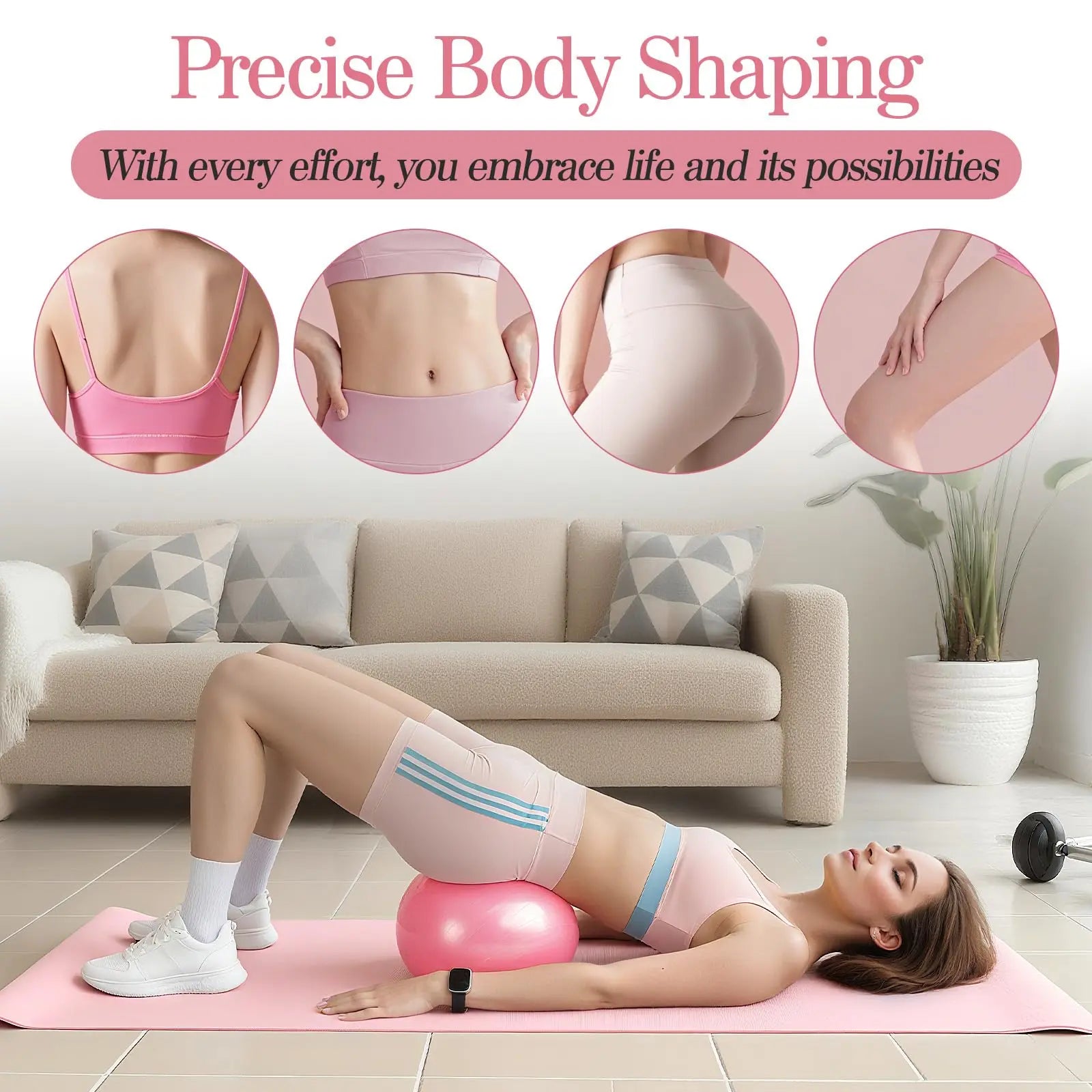Women'S Home Pilates Set - 12 Piece Pilates Equipment for Home Workouts Set with Ring and Ball, 5 Resistance Bands, Beginner Home Exercise Muscle Training Equipment, Pilates Workout Equipment